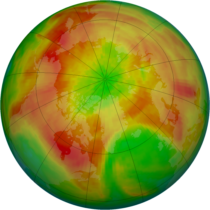 Arctic ozone map for 02 April 2003